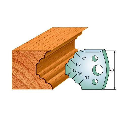 Standard Profilskjær Nr.021 2Stk. Kniver 40x4 mm SP