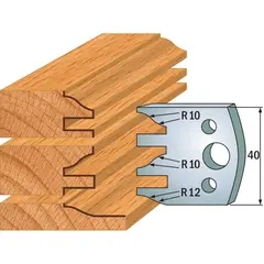 Standard Profilskjær Nr.124 2Stk. Kniver 40x4 mm SP