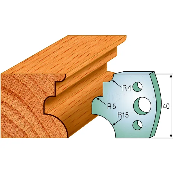 Standard Profilskjær Nr.129 2Stk. Kniver 40x4 mm SP 