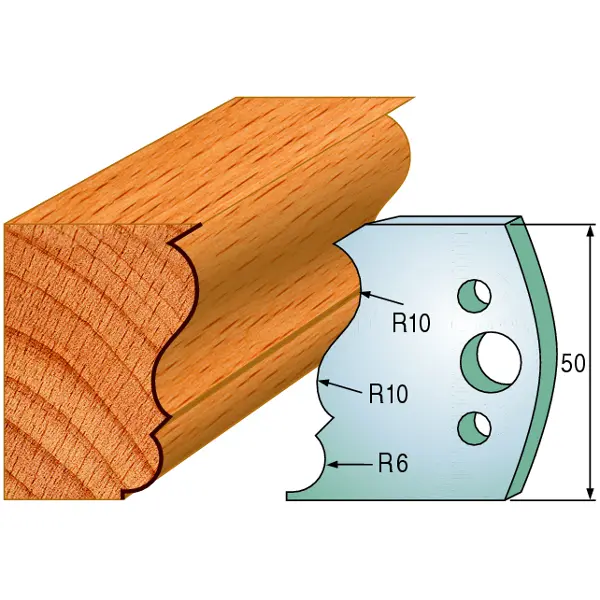 Standard Profilskjær Nr.506 2Stk. Kniver 50x4 mm SP 