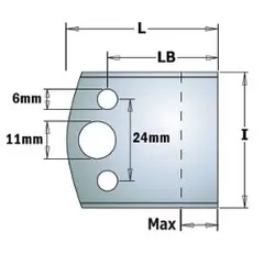 Emne til Profilskj&#230;r 50x18x4 mm SP, 2Stk.