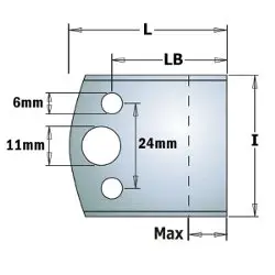 Emne til Profilskj&#230;r 50x18x4 mm SP, 2Stk.