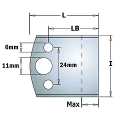 Emne til Avviser- LB32,5 40x16x4 mm SP 2Stk.