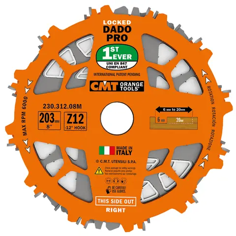 LOCKED DADO PRO SET.D=203x30 6,35-20 mm