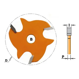 Skivenot. 3 Tenner Ø47,6 mm. 1,5- 6,4 mm