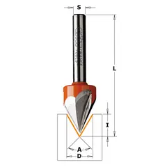 V-Notfres. Hm. Cmt Vinkel 60 Grader Gr. Diameter 12,7 mm