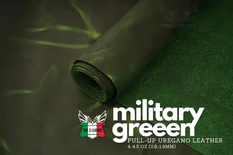 Uregano l&#230;r- Crazy horse Militare1,8mm Oil-Chromgarvet hel side