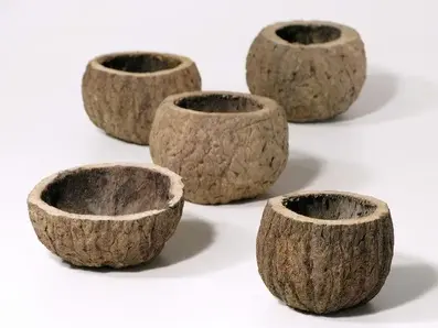 Kokosnøttskall potter 8-10 cm - 1 stk.