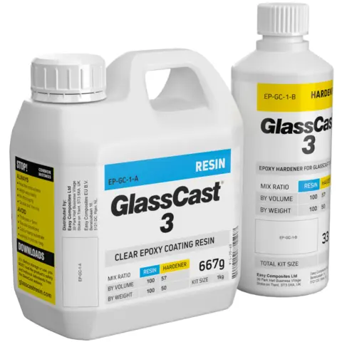 Epoxy - Glassklar 1 Kg 1Kg Glasscast 3