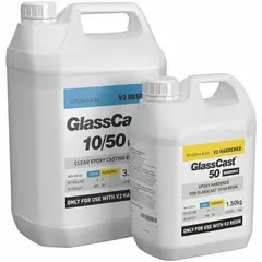Epoxy - GlassCast 50 V2. 5kg Glassklar. For tykkere støp. 25/50 mm.