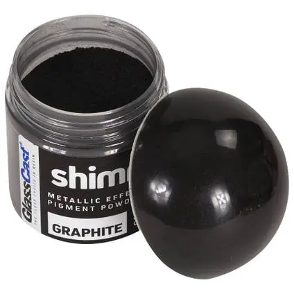 Shimr Metallisk Glimmerpulver 20G. Graphite Black 