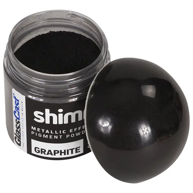 Shimr Metallisk Glimmerpulver 100g. Graphite Black 