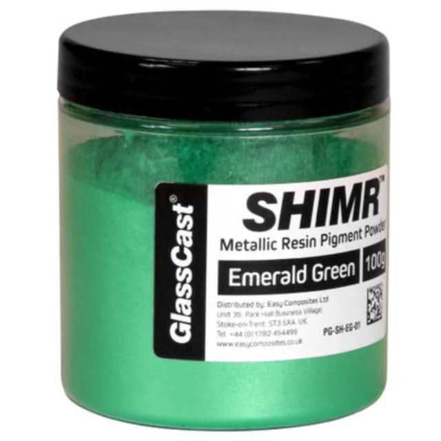 Shimr Metallisk Glimmerpulver 100g. Emerald Green 