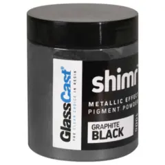 Shimr Metallisk Glimmerpulver 100g. Graphite Black