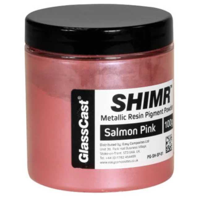 Shimr Metallisk Glimmerpulver 100g. Salmon Pink 