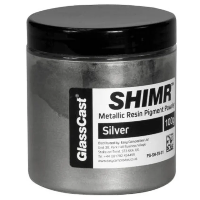 Shimr Metallisk Glimmerpulver 100g. Silver 