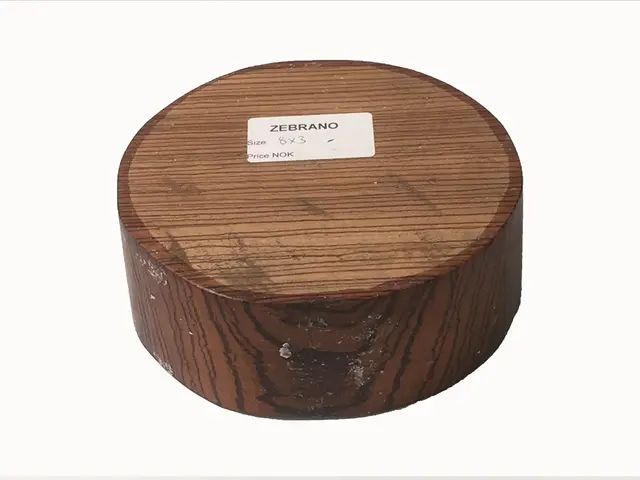 Zebrano-Rund Ø200X75 mm Dreieemne 