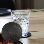Drikkebrikke - svart setter 6 stk Ø90 mm coaster