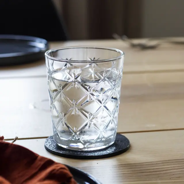 Drikkebrikke - svart setter 6 stk Ø90 mm coaster 