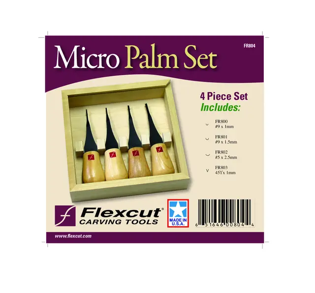 Flexcut FR804 Micro-Palm skjærejernsett 