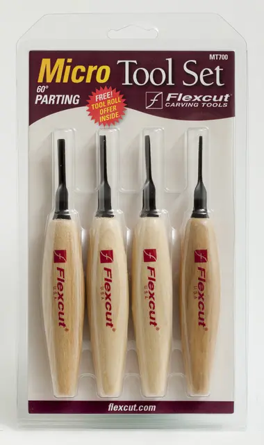 Flexcut 60 deg. Parting Micro Tool Set MT700 