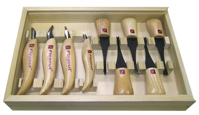 Flexcut Deluxe Palm & Knife Set KN700 