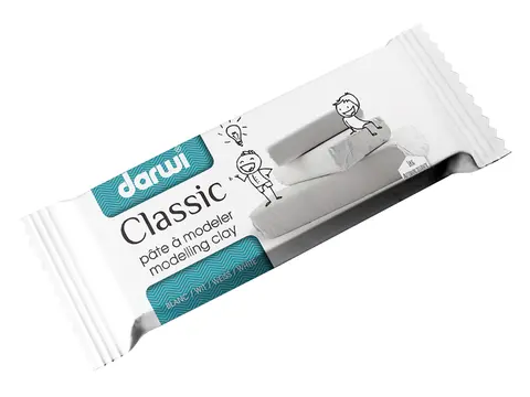 Darwi Classic Hvit modellermasse, 1 kg