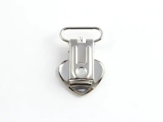 Seleklips - Hjerte - 20 mm, blank 1 stk. 
