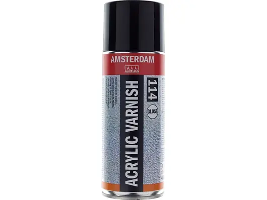 Acrylic Varnish Glossy 114 - 400ml Spray Beskytter maleriet- Til olje & akryl 