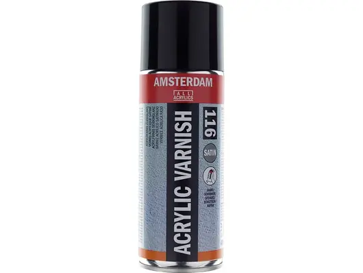 Acrylic Varnish Satin 116 - 400ml Spray Beskytter maleriet- Til olje & akryl 
