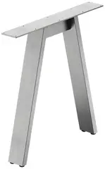 Bordben. H. 720mm. B. 700mm. Børstet rustfritt. 1stk.