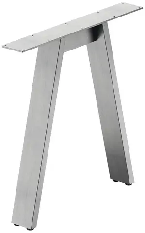 Bordben. H. 720mm. B. 700mm. Børstet rustfritt. 1stk.