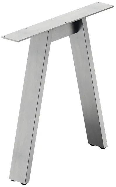 Bordben. H. 720mm. B. 700mm. Børstet rustfritt. 1stk. 