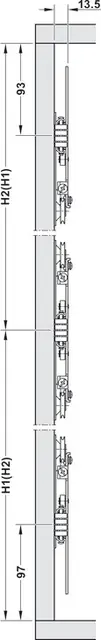 Slido F-Pa71 25B fitting Exl 504 mm 