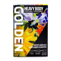 Golden Set - Heavy Body Traditional 7x22 ml, hvit 59ml og Gloss Glazing Liq.