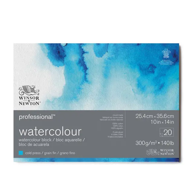 Blokk Winsor&Newton  Premium 26x36 CP Ny 2021. 300gr. 20 ark hellimt CP/Med 