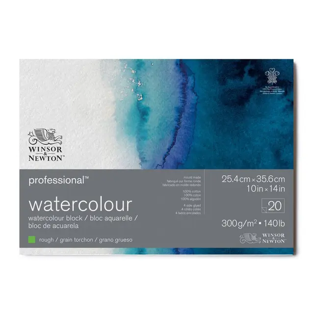 Blokk Winsor&Newton  Premium 26x36 Ru Ny 2021. 300gr. 20 ark hellimt Ru 