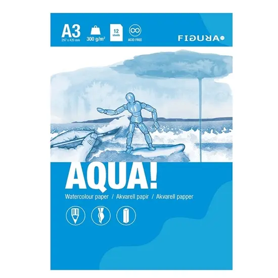 Figura AQUA blokk A3 300g. 12ark 
