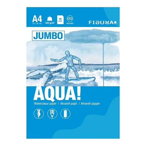 Figura AQUA blokk A4 JUMBO 300g. 50ark