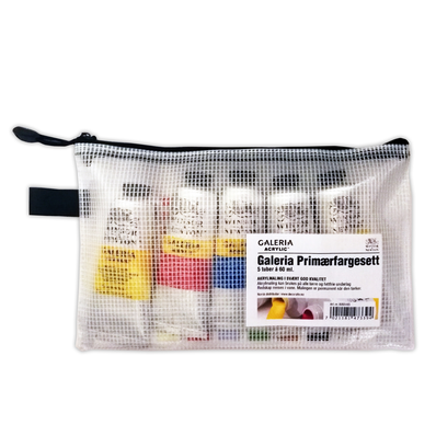 WN sett Galeria Primærfarger 5x60ml 5x60ml Process sett i etui 