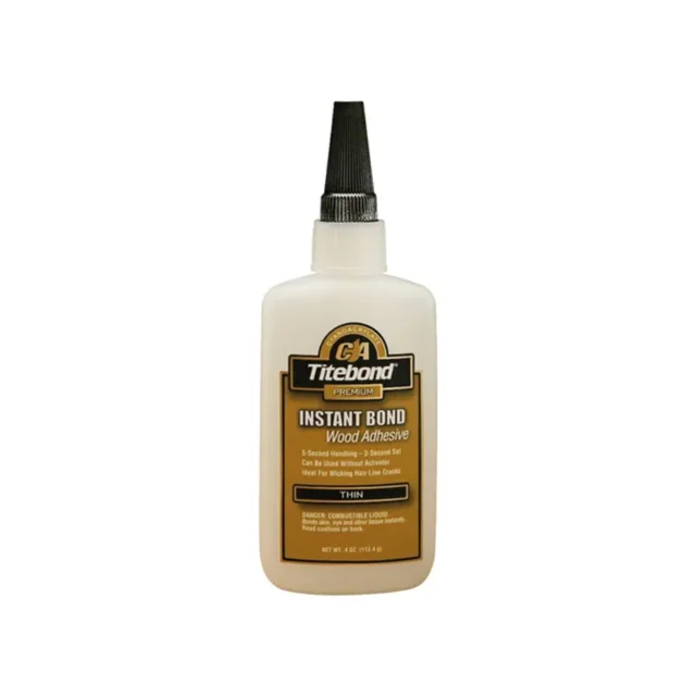 Titebond Instant Thin superlim 59 ml Tynt CA-lim med lav viskositet 