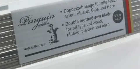 Kontursagblad Nr. 9 - 144 Stk Niqua PINGUIN SILBER