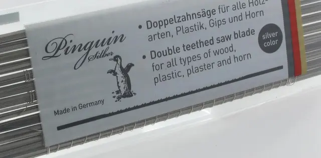 Kontursagblad Nr. 9 - 144 Stk. Niqua PINGUIN SILBER 