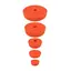 Zvizzer DA Medium Cut Pad Trapez 3&quot; -2pk &#216;75 / 25mm - ORANGE