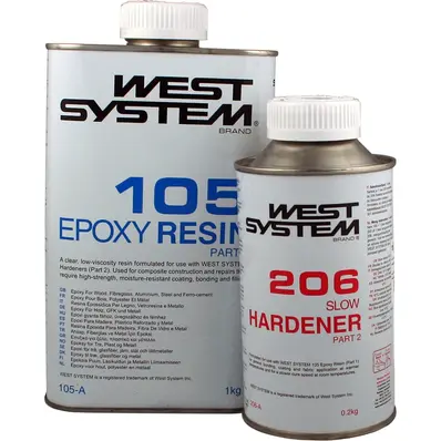 West systemn epoxy A-Pakke 1,2 Kg 1,2 Kg - Herder 206 
