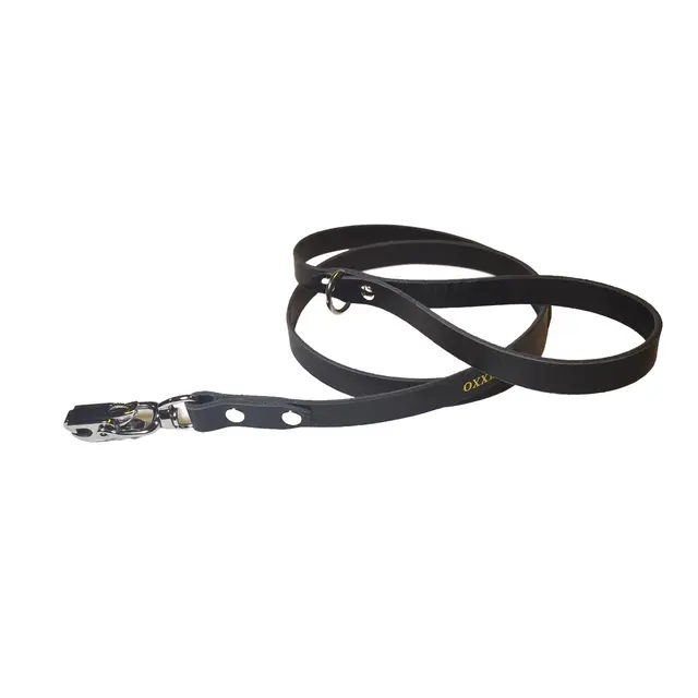 Hundekobbel m/ låsekrok 144 cm - Svart M/ Dring 
