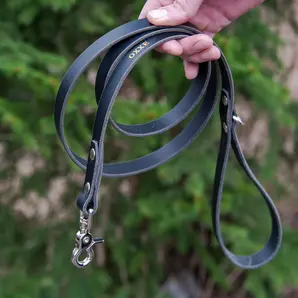 Hundekobbel m/ triggersnap 144 cm- Svart M/ Dring