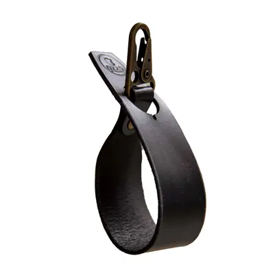 Oxxeløkka 30 cm - Svart Karabinkrok flat - Antikk messing 