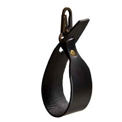 Oxxeløkka 30 cm - Svart Karabinkrok flat - Antikk messing 