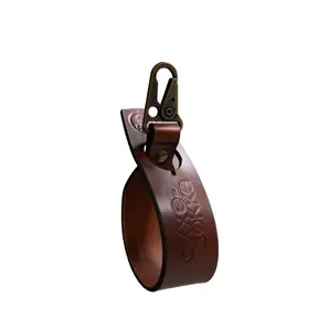 Oxxel&#248;kka 30 cm - Cognac Karabinkrok flat - Antikk messing
